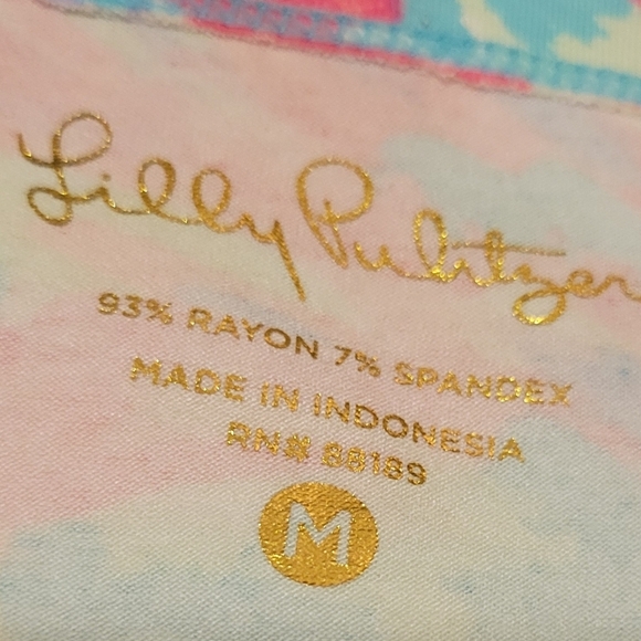 NWOT Lilly Pulitzer Sophie Pink Palm Beach Coral Dress UPF 50+ Medium # 17412 - Picture 3 of 7